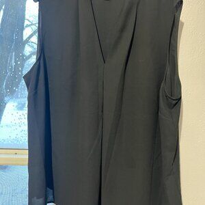 Bar III black sleeveless pull over dress shirt.